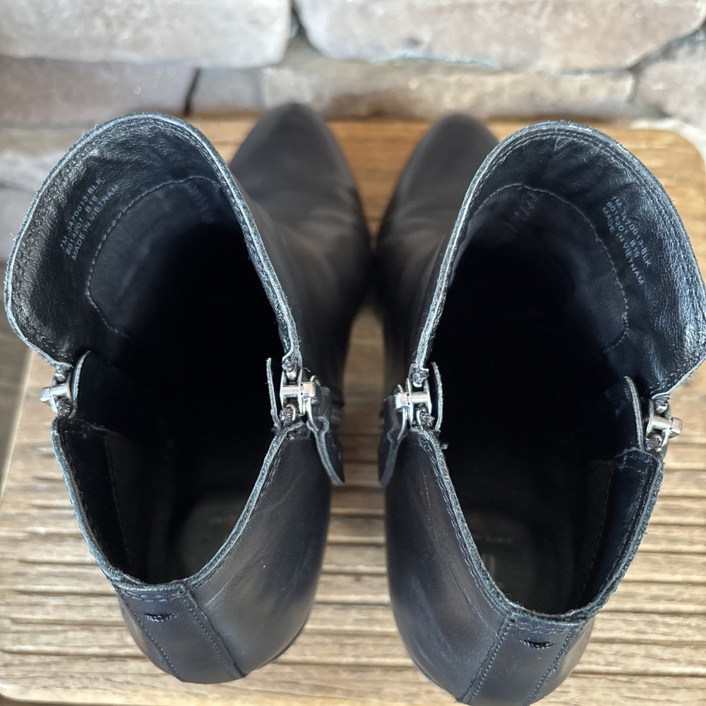 Frye Judith Double Zip Booties, Black Leather, Women's 7 EUC - Picture 9 of 12